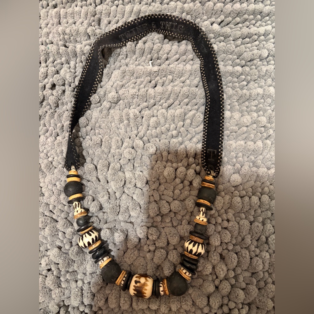 Black and White Beaded Necklace